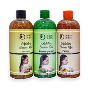 Exfoliating Shower Gel Variety Pack (Oud Fashion, Rosemary with Mint, Papaya)