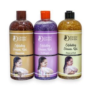 Exfoliating Shower Gel Variety Pack (Chocolate, Collagen, Ameer al Oud)
